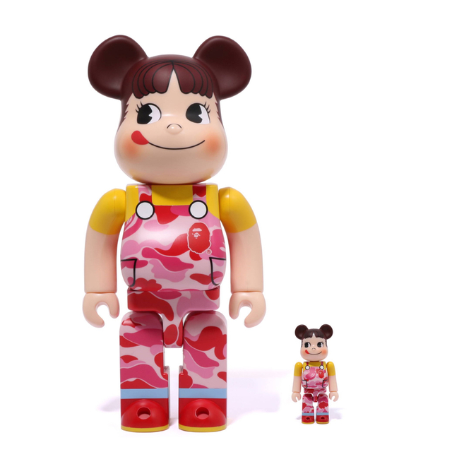 BE@RBRICK BAPE（R）ペコちゃん 100％ & 400％  ピンク