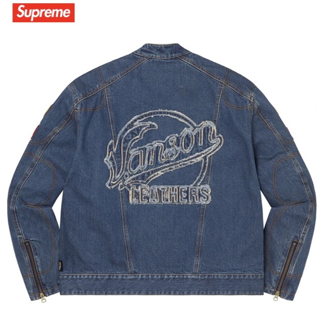 Supreme(シュプリーム)のSupreme Vanson Leathers Cordura Denim S メンズのジャケット/アウター(その他)の商品写真