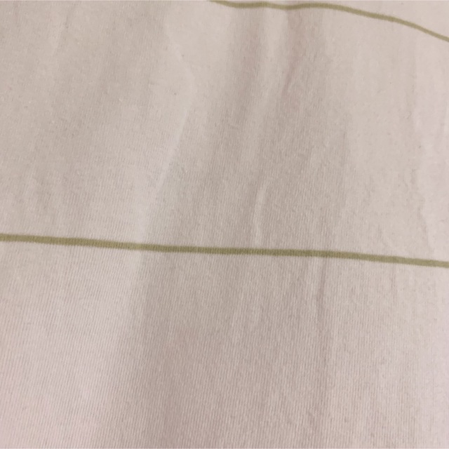 UNIQLO(ユニクロ)の送料無料 衿付きボーダーTシャツ　ペールピンク　カットソー　ポストインサイズ発送 レディースのトップス(カットソー(半袖/袖なし))の商品写真