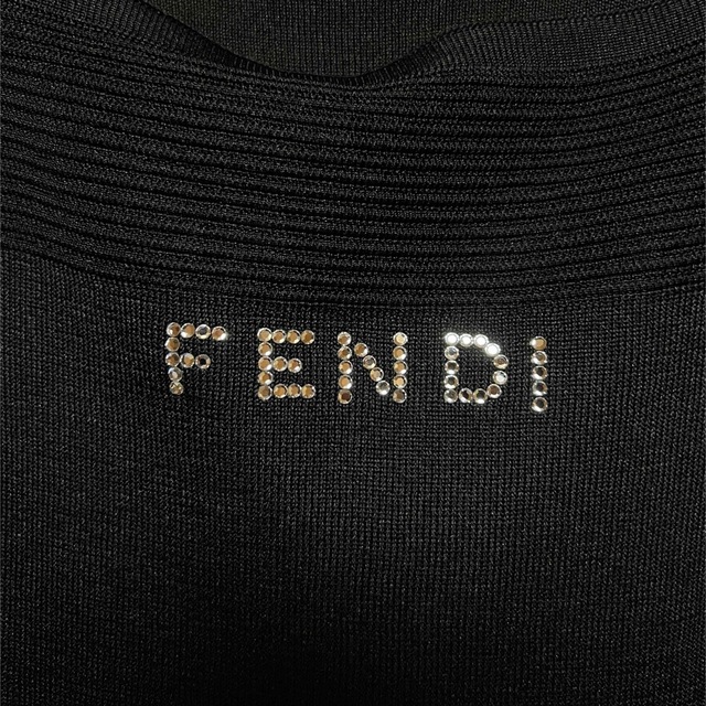 希少 ◆ FENDI VINTAGE イタリア製 ドットロゴ タンクトップ