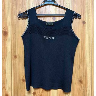 希少 ◆ FENDI VINTAGE イタリア製 ドットロゴ タンクトップ