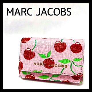 マークジェイコブス(MARC JACOBS)の可愛い♪  マークジェイコブス 折りたたみ財布 ピンク さくらんぼ ピンク(財布)