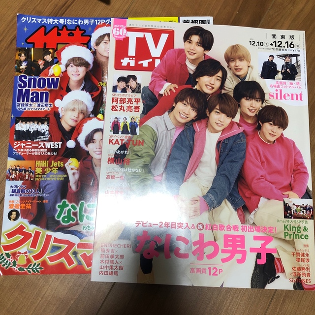 なにわ男子(ナニワダンシ)のザテレビジョン&TVガイド表紙なにわ男子２冊セット エンタメ/ホビーの雑誌(アート/エンタメ/ホビー)の商品写真