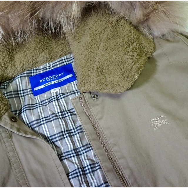 BURBERRY BLUE LABEL - Burberry ブルーレーベル サイズ36 モッズ ... バーバリー ブルーレーベル モッズコート ブルゾン ダウン 36