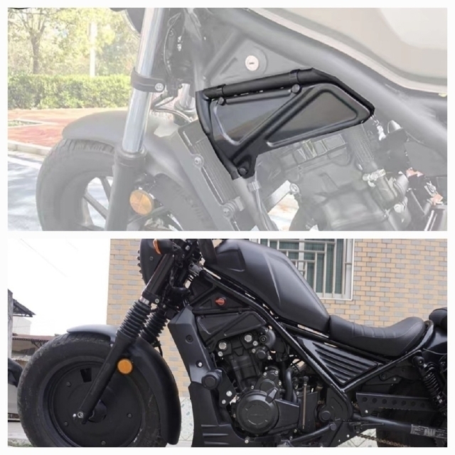 ホンダ(ホンダ)のレブル 250 500 エンジン カバー サイド カバー 左右セット ブラック 自動車/バイクのバイク(その他)の商品写真