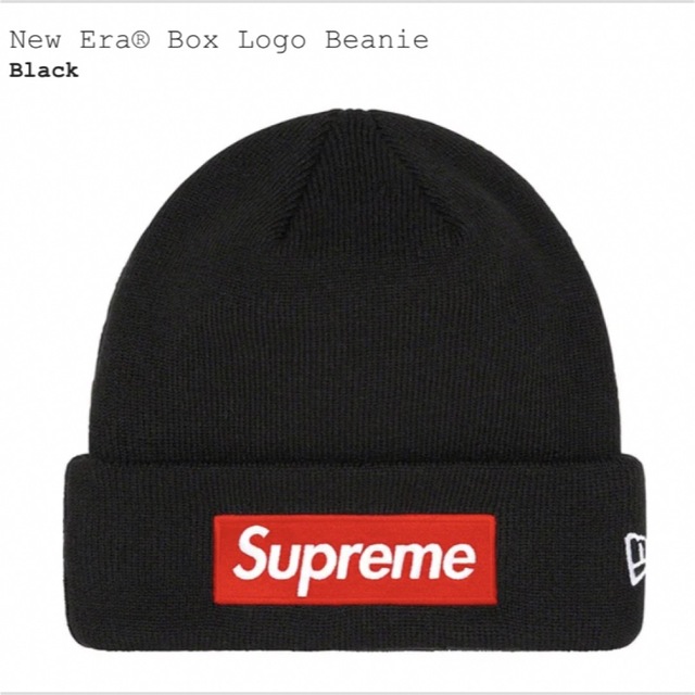 supreme New Era Box Logo Beanie Black