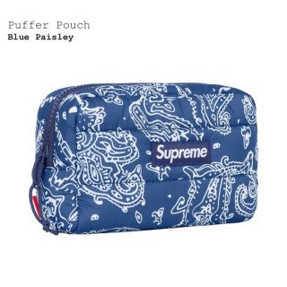 シュプリーム(Supreme)のSupreme Puffer Pouch Blue Paisley (完売品)(ポーチ)