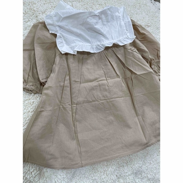 ビッグカラーワンピース　100cm キッズ/ベビー/マタニティのキッズ服女の子用(90cm~)(ワンピース)の商品写真