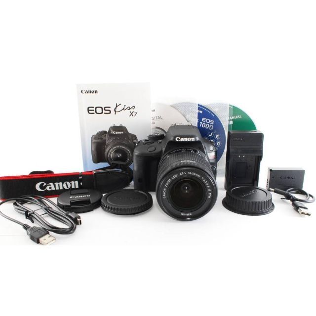 ★美品 Canon キャノン EOS Kiss X7 手振れ補正 STM レンズ