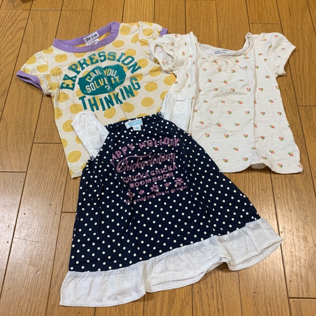 JUNK STORE(ジャンクストアー)の90〜95㎝　半袖3枚セット キッズ/ベビー/マタニティのキッズ服女の子用(90cm~)(Tシャツ/カットソー)の商品写真