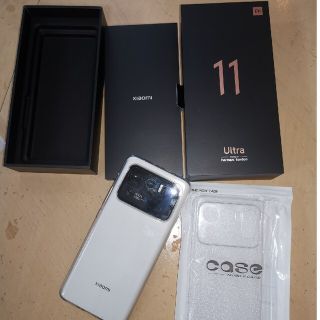 アンドロイド(ANDROID)のXiaomi Mi11Ultra 8GB 256GB　ホワイト　美品(スマートフォン本体)