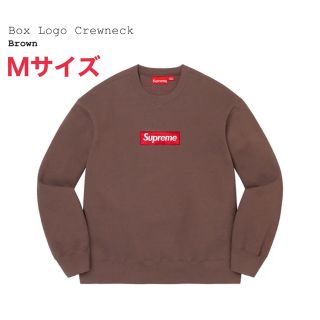 Supreme ボックスロゴ クルーネック スウェットシャツ　ブラウン　Mサイズ