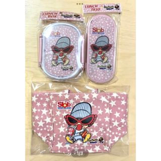 ヒステリックミニ(HYSTERIC MINI)のヒスミニ☆正規品☆新品☆ランチセット☆お弁当箱☆ランチバッグ☆トリオ☆ピンク(弁当用品)