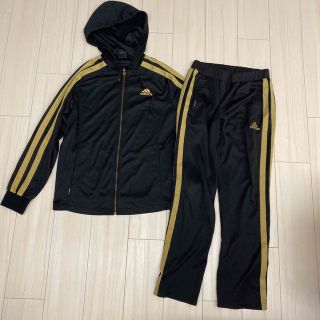 アディダス(adidas)のadidas アディダス　ジャージ　ゴールド　金　黒　ブラック　セットアップ(ジャージ)