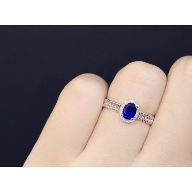 Worldstoneのリング天然 ロイヤルブルーサファイア ダイヤ リング1.83ct k18 f