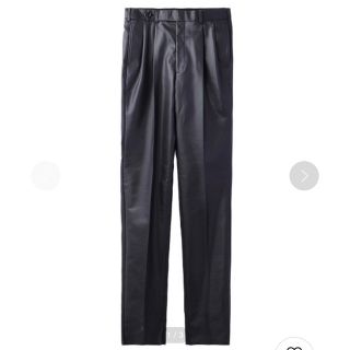 ジョンローレンスサリバン(JOHN LAWRENCE SULLIVAN)のVEGAN LEATHER TUCKED TROUSERS(スラックス)