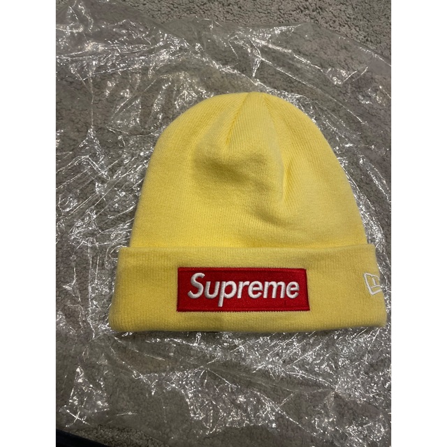 supreme New Era Box Logo Beanie 黄色シュプリーム