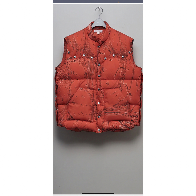 MASU 22aw MARBLE BANDANA PUFFER VEST