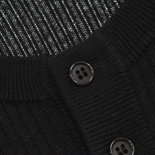 DOLCE&GABBANA(ドルチェアンドガッバーナ)のDOLCE & GABBANA ドルチェアンドガッバーナ ヘンリーネック リブニットカットソー セーター ブラック メンズのトップス(ニット/セーター)の商品写真