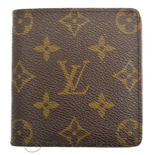 ルイヴィトン(LOUIS VUITTON)のLOUIS VUITTON ルイヴィトン ポルトモネビエ トレゾール　モノグラムレザー二つ折りウォレット　ブラウン　M61730(折り財布)