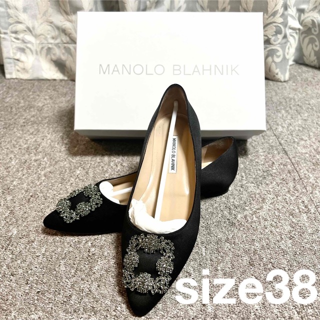 【新品】MANOLO BLAHNIK マノロブラニク サテン ハンギシ パンプス