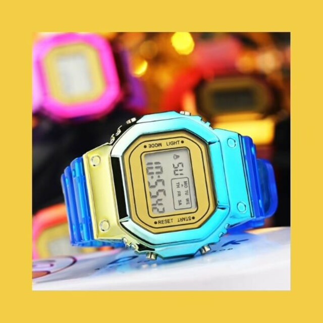 多機能 デジタル 腕時計 原宿系 韓国オルチャン グラデーション 青★☆ メンズの時計(腕時計(デジタル))の商品写真