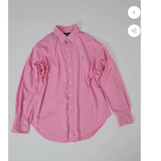 ラルフローレン(Ralph Lauren)のラルフローレンピンクストライプシャツ。(Tシャツ/カットソー(七分/長袖))