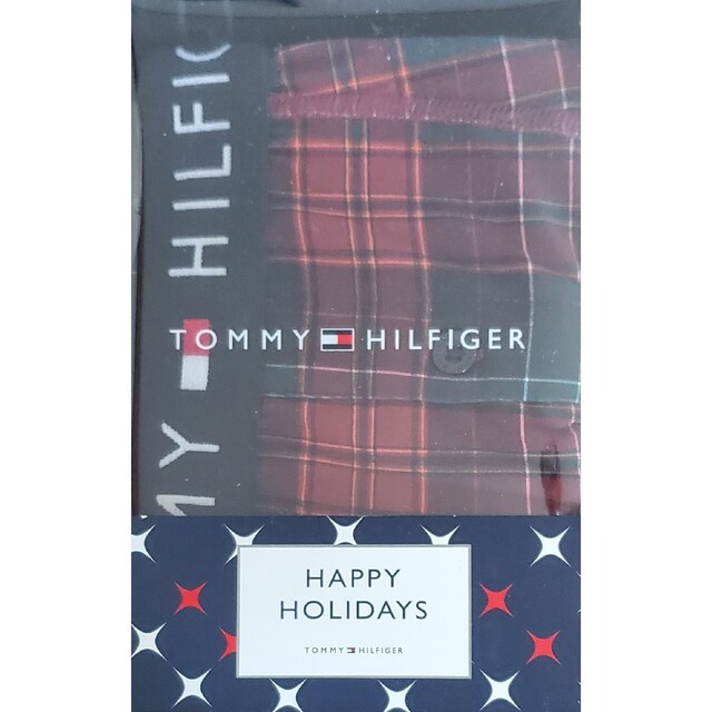TOMMY HILFIGER(トミーヒルフィガー)のトミーヒルフィガー　新品　メンズ　ボクサーパンツ(チェック/バーガンディーL) メンズのアンダーウェア(ボクサーパンツ)の商品写真