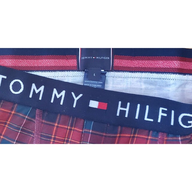 TOMMY HILFIGER(トミーヒルフィガー)のトミーヒルフィガー　新品　メンズ　ボクサーパンツ(チェック/バーガンディーL) メンズのアンダーウェア(ボクサーパンツ)の商品写真