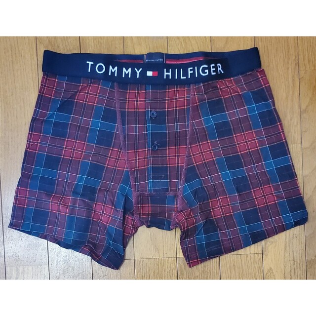 TOMMY HILFIGER(トミーヒルフィガー)のトミーヒルフィガー　新品　メンズ　ボクサーパンツ(チェック/バーガンディーL) メンズのアンダーウェア(ボクサーパンツ)の商品写真