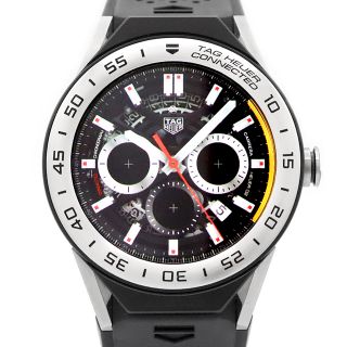 タグホイヤー(TAG Heuer)のTAG Heuer タグホイヤー コネクテッド モジュラー 45 SBF8A8014 11FT6103 黒 ブラック チタン 純正ベルト 純正尾錠 メンズ クォーツ デジタル 充電 スマートウォッチ【腕時計】【中古】(腕時計(デジタル))