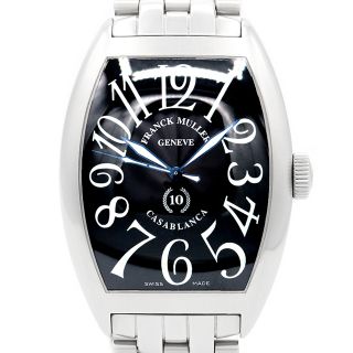 フランクミュラー(FRANCK MULLER)の内部点検済 FRANCK MULLER フランクミュラー カサブランカ 8880CBR 10周年 500本限定 黒 ブラック SS ステンレス メンズ 自動巻き【6ヶ月保証】【中古】【腕時計】(腕時計(アナログ))