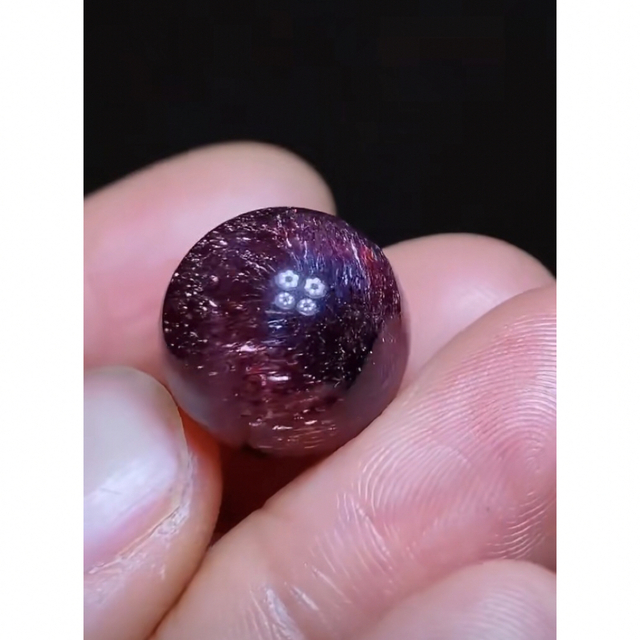 高級】フラワー パープルルチル スーパーセブン 丸玉 21.2mm