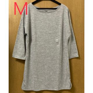 ユニクロ(UNIQLO)のUNIQLO ユニクロ ドルマン チュニック 七分袖 グレー  Ｍ(チュニック)