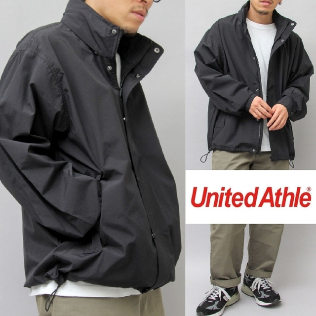 United Athleナイロンジャケット 黒 フードイン M - アウター