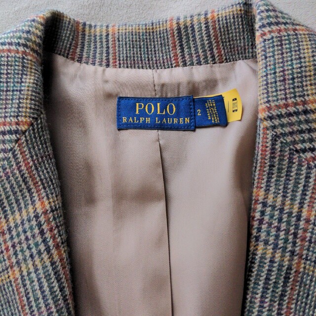 POLO RALPH LAUREN(ポロラルフローレン)のポロラルフローレン　チェック　テーラードジャケット　2 レディースのジャケット/アウター(テーラードジャケット)の商品写真