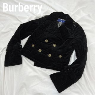 バーバリーブルーレーベル(BURBERRY BLUE LABEL)のBurberry バーバリー　ダブルジャケット　中綿入り　バーバリーチェック(ライダースジャケット)