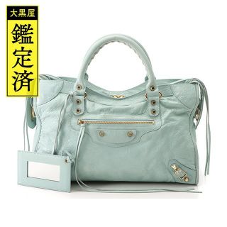 バレンシアガバッグ(BALENCIAGA BAG)のバレンシアガ　ザ・シティー　115748　ライトブルー　レザー　【205】(ショルダーバッグ)