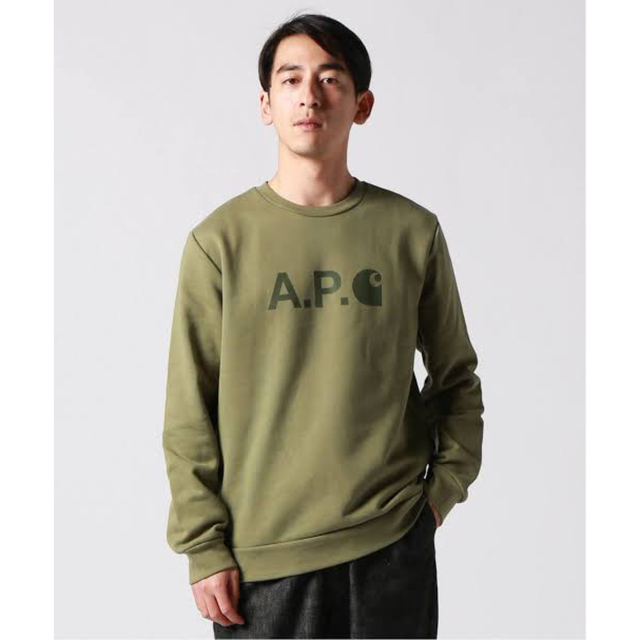 A.P.C. × carhartt コラボ カーハート スウェット S カーキ www ...