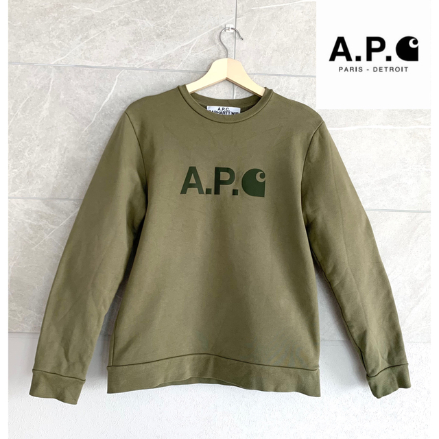 A.P.C. × carhartt コラボ カーハート スウェット S カーキ www ...