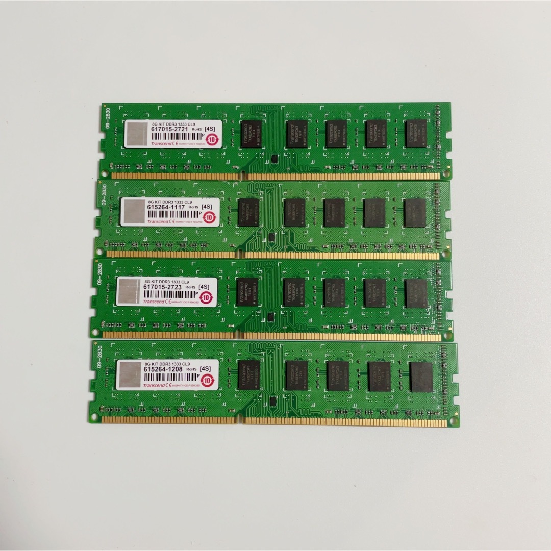 Transcend 8G メモリ DDR3 1333 4枚セット