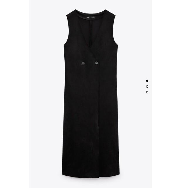 新品!♥️ZARA♥️ダブルブレストフェイクスエードジャンパースカート。S。