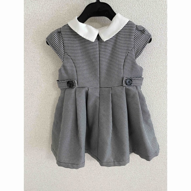 petit main(プティマイン)のpetimain フォーマルワンピース80　千鳥柄 キッズ/ベビー/マタニティのキッズ服男の子用(90cm~)(ドレス/フォーマル)の商品写真