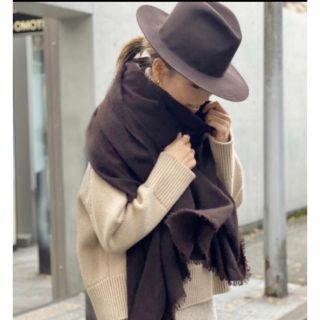 激レア ドゥーズィエムクラス リアルファー カシミヤ 大判 ストール