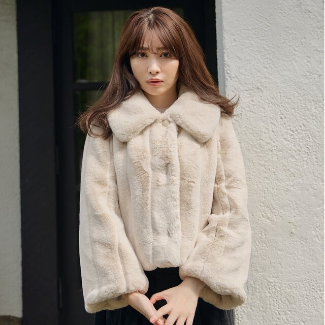 herlipto Winter Love Faux Fur Coat - 毛皮/ファーコート