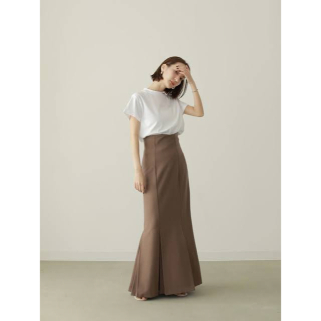 スカートlouren mermaid pleats skirt ブラウン