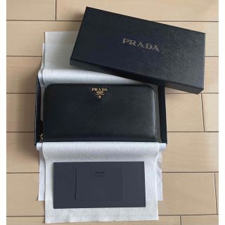 プラダ(PRADA)の【美品購入証明あり】プラダ サフィアーノレザー ジップアラウンド 長財布(財布)