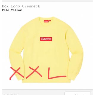 シュプリーム(Supreme)のSupreme Box Logo Crewneck "Pale Yellow"(スウェット)