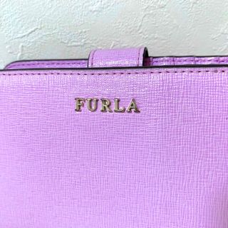 FURLA フルラ 二つ折り財布 ピンクパープル サイフ 可愛 美品 ファスナー