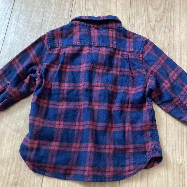 MUJI (無印良品)(ムジルシリョウヒン)の無印良品　フランネルシャツ　80 キッズ/ベビー/マタニティのベビー服(~85cm)(シャツ/カットソー)の商品写真